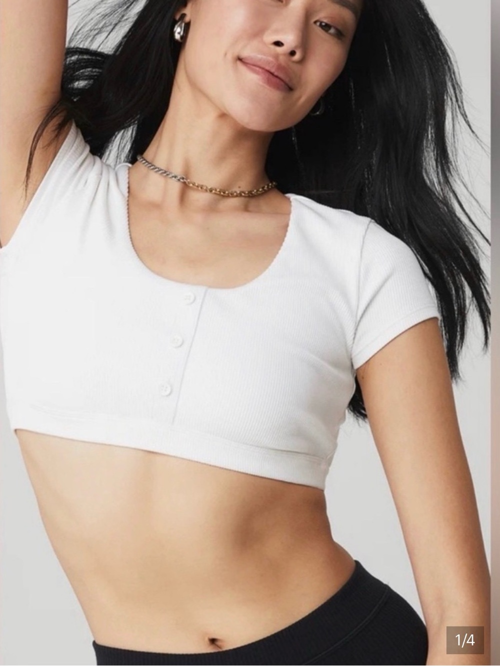 ALO YOGA Blissful Henley Bra Too - size medium - NWT
